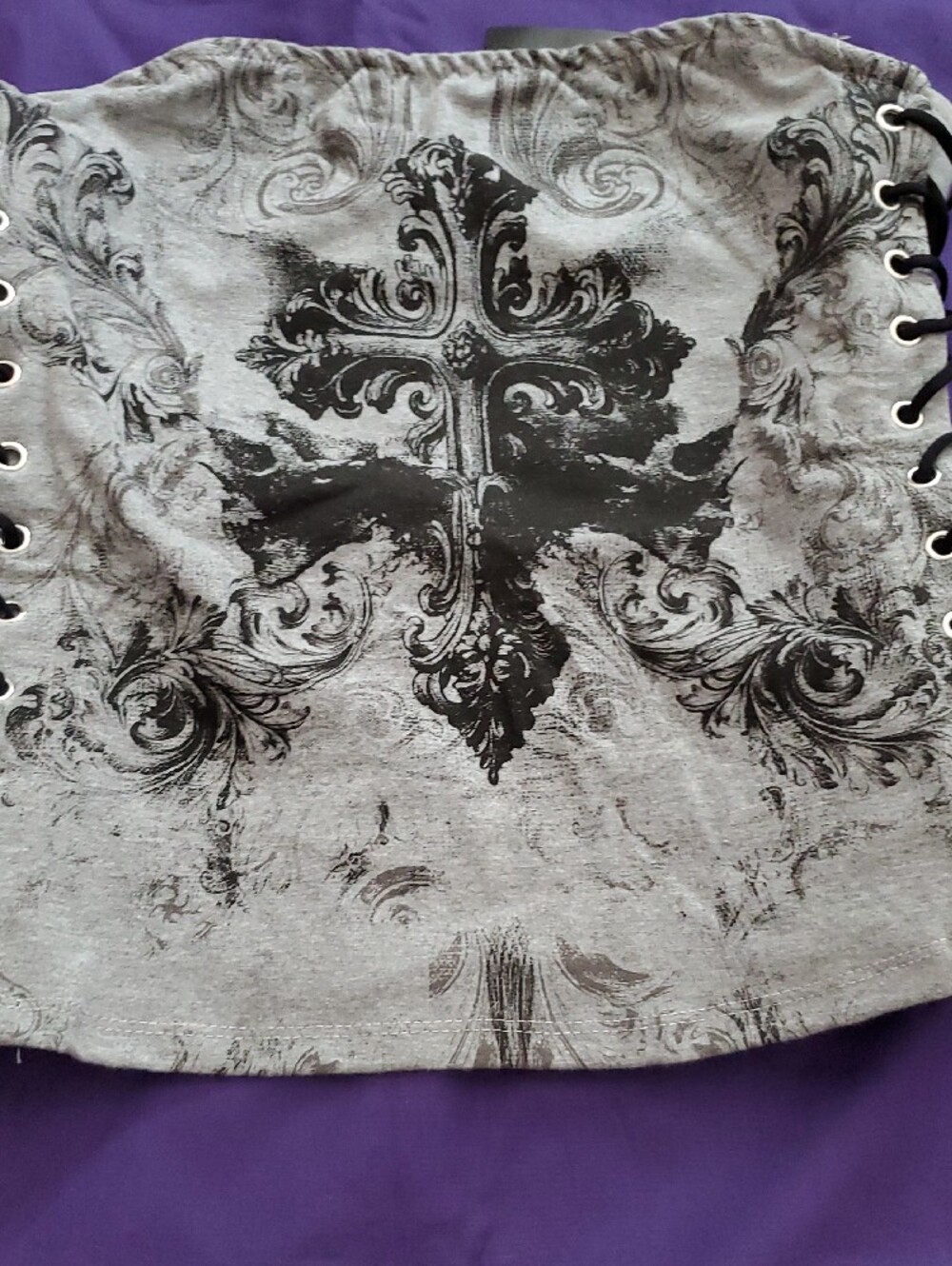 *NWT* Hot Topic Filigree Cross Girls Tube Top - Picture 9 of 16